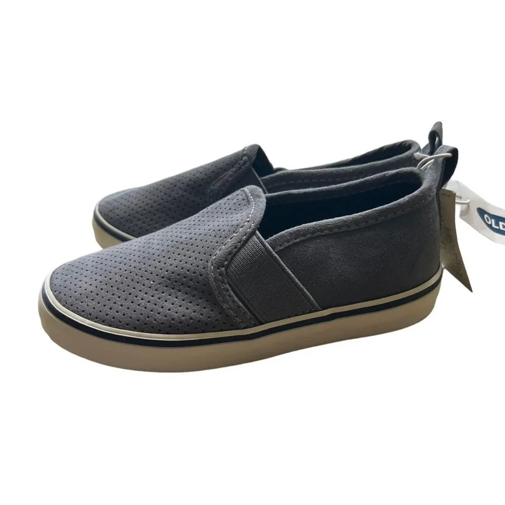 NEW Old Navy Sz 7 Grey Slip-On Sneakers